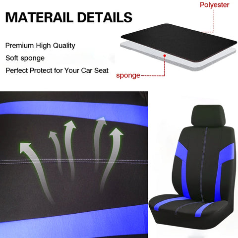 AUTO PLUS Car Seat Covers Universal Fit For Most Car SUV Truck Breathable Mesh Fabric Seat Covers For Car Accessories Interior