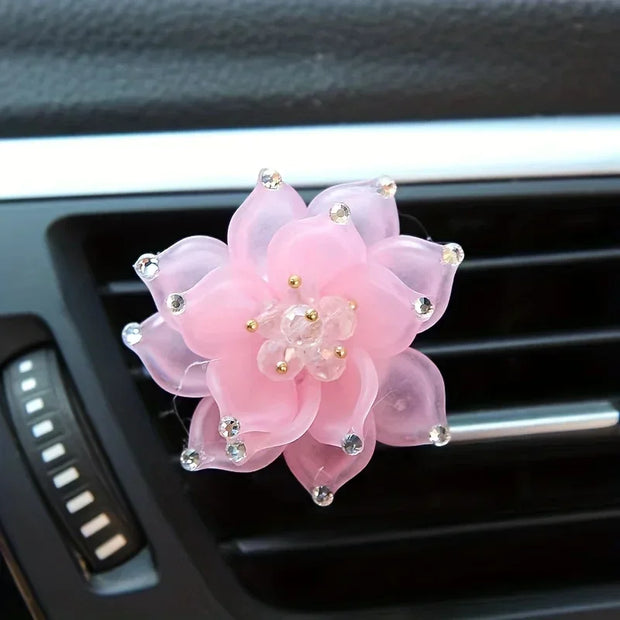 1pc Lotus Car Air Freshener Clip Car Perfume Clip Aromatherapy Air Conditioning Ventilation Ornaments Car Interior Decoration