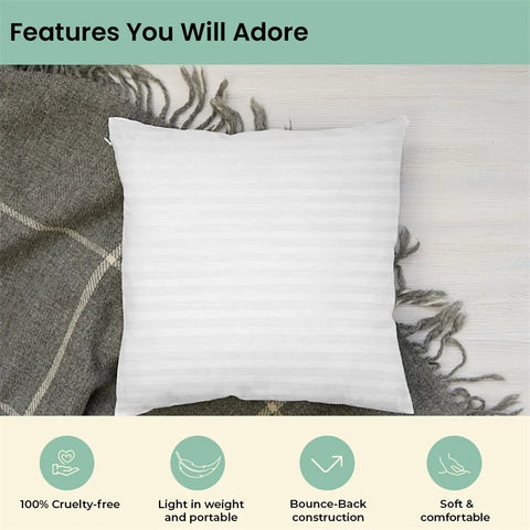 2024 New White Soft Pillow Cushion Seat Inner Filling Cotton-Padded Pillow Core For Car Insert Cushion Core Soft