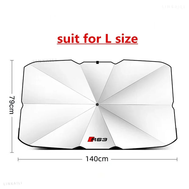 Car Windshield Sun Shade Blocks, UV Ray Reflector Umbrella, For AUDI A1, A3, 8p, A4, B4 A5, A6, A7, A8, Q2, Q3, Q5, Q7, Q8