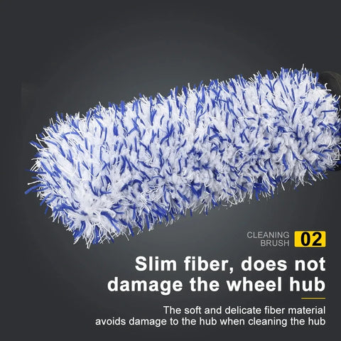 Microfiber Wheel Brush For A Particularly Gentle Cleaning Up To The Wheel Deep Bed, Long Car Wheel Cleaning Brush