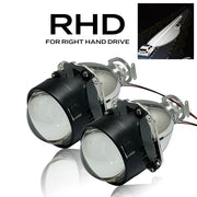 KUNFINE 2PCS/lot 2.5 inch Bi-Xenon HID Projector Lens Shrouds car high/low beam for car headlight halogen or xenon bulb