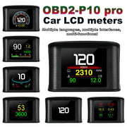 OBDII Smart Digital Meter P10 PRO OBD2 Head Up Display On Board Computer Digital Speedometer Multiple language Overspeed Alarm