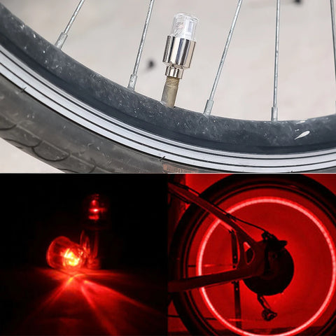 4/2/1Pcs Tire Valve Cap Lights LED Tire Lights for Car Air Valve Caps with Lights for Motorcycles Bicycles Electric Vehicles