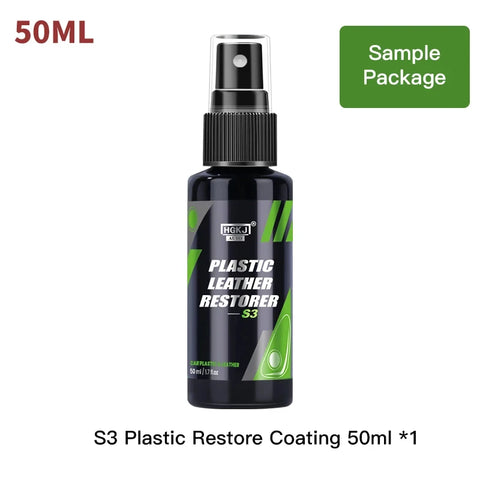 Car Plastic Leather Restorer Spray Polish Cleaner Coating Agent  Back To Black More Gloss Car Cleaning Products S3