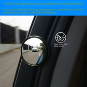 Car Blind Spot Rear View Mirror Wide Angle 360 Degree Adjustable Small Round Mirror Car Reverse Auxiliary Rearview Convex Mirror