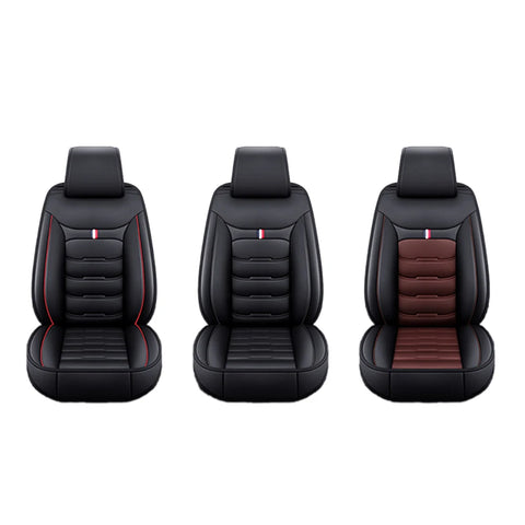 Univers Car Full Seat Cover PU Leather Car Seat Protector Design Airbag Front&Rear Split Bench Compatible Cover Fit Most Car SUV