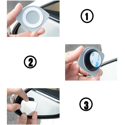 2pcs/set Adjustable HD Glass Convex Car Motorcycle Blind Spot Mirror for Parking Rear View Mirror