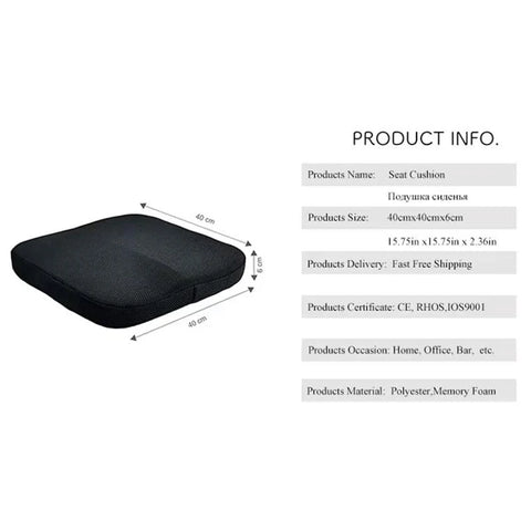 Tailbone Sciatica Back Pain Relief Comfort Office Chair Car Seat Cushion Non-Slip Orthopedic Memory Foam Coccyx Cushion