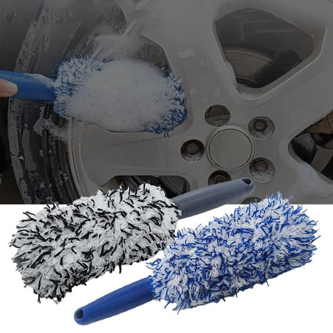 1PCS Car Cleaning Brush Portable Plush Tire and Rim Car Care Accessories Multifunctional Brush Tool Car Cleaning Wheel Brush