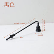 1pc Metal Candle Snuffer Gold/Black/Silver Bell-shape Fire Extinguisher Wick Cover 19.5cm Handle Vintage Decor Home SPA Hotel