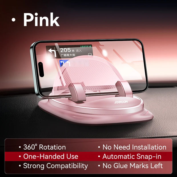 Joyroom Dashboard Car Phone Holder Universal 360° Rotation Silicone Phone Mount One-Handed Operation Phone Holder For Car Use