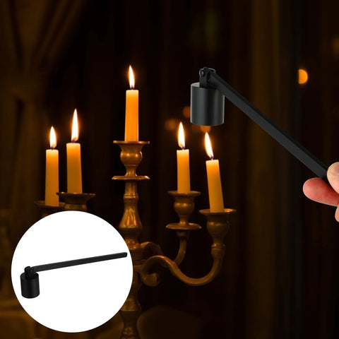 Black Snuffer Extinguisher Long Handle Putting out Nest Flame Wick Snuffer Accessory 17X2 5cm Wicks for candles