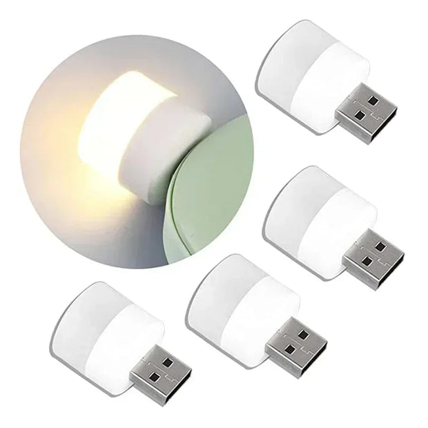 50/1Pcs Mini USB Night Light Warm White Eye Protection Book Reading Light USB Plug Computer Mobile Power Charging LED Night Lamp