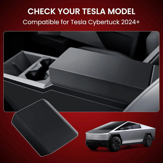 For Tesla Cybertruck 2023 2024 2025 TPE Armrest Box Protective Cover Armrest Box Cover Non-slip Car Auto Interior Accessories