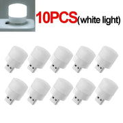 50/1Pcs Mini USB Night Light Warm White Eye Protection Book Reading Light USB Plug Computer Mobile Power Charging LED Night Lamp