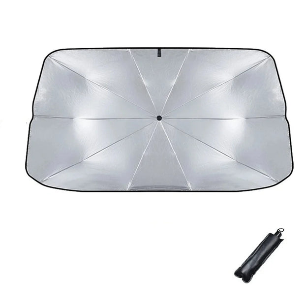 Rubber Sunshade Umbrella For Car Uv Protection Folding High Shading Car Umbrella Front Windshield High Shading Silver Sunshade