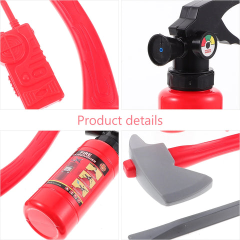 Simulated Fire Extinguisher Dreses Fake Fire-fighting Prop Simulation Miniature Plastic Kids Firemen Tool Kit Child Gift