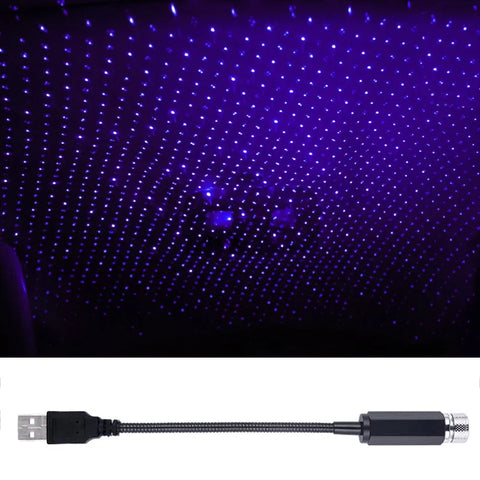 Romantic LED Starry Sky Night Light 5V USB Interface Galaxy Star Projector Lamp for Car Roof Room Ceiling Decor Plug and Play