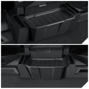 For Tesla Cybertruck 2024 Rear Center Console Storage Box TPE Organizer Box with Cover Trash Can Under Seat Car Accessories