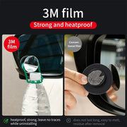 2Pcs Round Frame Convex Blind Spot Mirror Safety Driving Wide Angle 360 Degree Adjustable Clear Rearview Mirror