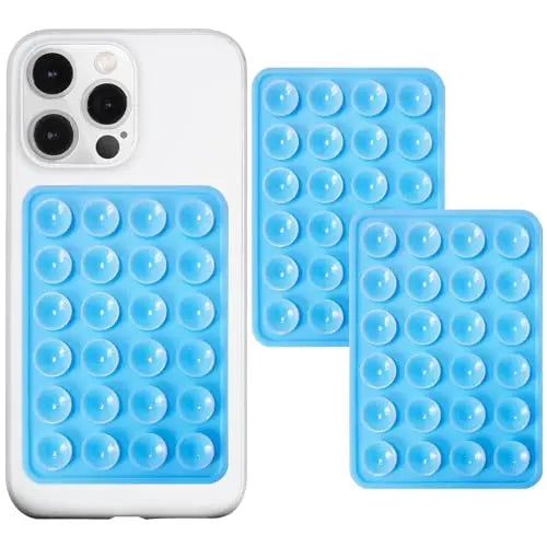 2 Pack Silicone Suction Phone Case Mount, Non Slip Sticky Phone Grip for Cellphone for Strong Grip Holder for Selfies and Videos