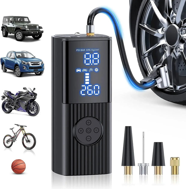 50L/min 20000mAh Air Compressor Portable,Wireless Car Tyre Inflator,12V Air Pump,160PSI Digital Motorcycle Tire Inflator