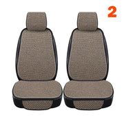 Car Seat Cover Front Rear Flax Seat Protect Cushion Automobile Seat Cushion Protector Pad Mat Backrest Headrest Auto Interior