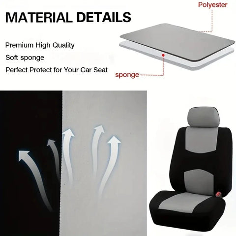 AUTO PLUS Universal Car Seat Cover Fit For Most Car SUV Truck Van Car Accessories Interior With Airbag Compatible Seat Cover Car