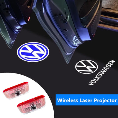 2PCS Car Door Emblem LED Light Welcome Lamp Wireless Laser Projector For Volkswagen GOLF 5 Polo Golf 6 Golf 7 Accessories