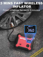 Buture 5 in 1 Car Jump Start  Air Compressor 26800mAh Power Bank Portable Battery Booster Digital Tire Inflator with 160W DC Out