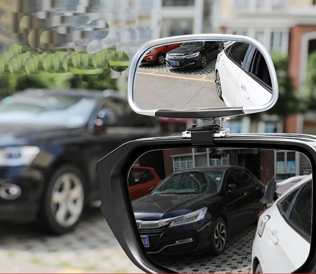 360 Degree Adjustable Wide Angle Side Rear Mirror Blind Spot Convex Mirrors for Car Reverse Parking Auxiliary Rear View Mirror