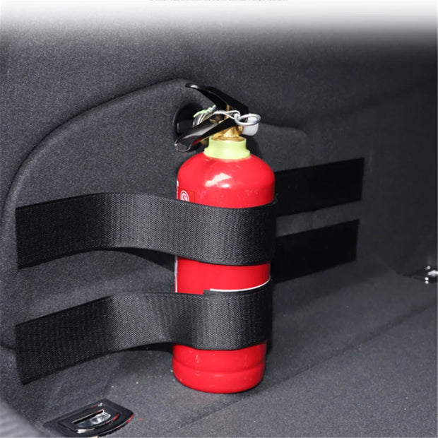 Car trunk fire extinguisher fixing strap for SEAT Altea Toledo MK1 MK2 Ibiza Cupra Leon Cupra For Skoda Fabia Rapid octavia