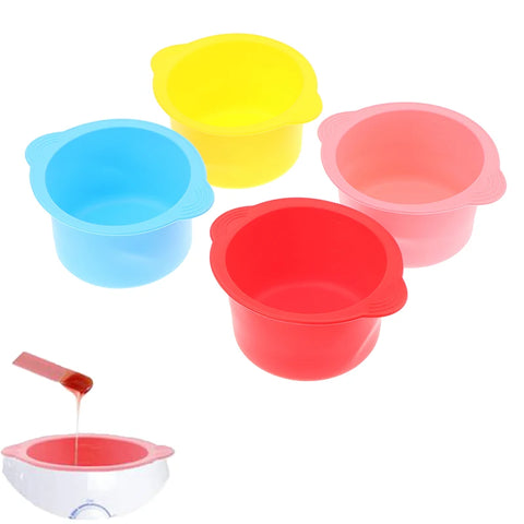 Wax Warmer Heat-resisting Replacement Silicone Bowls Hair Removal Wax  With Stirring Stick Non-Stick Pan Hair Removal Beauty