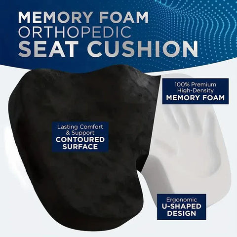 Travel Seat Cushion Memory Foam U-Shaped Pillow for Chair Cushion Pad Car Office Hip Support Massage Orthopedic Pillow