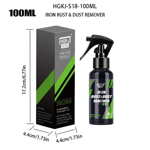 HGKJ Car Paint & Wheel Iron Particles Powder Cleaning Super Rust Dust Remover Spray Metal Surface Defender Auto Rim Cleaner