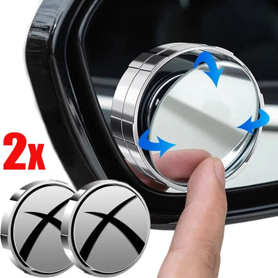 2pcs Car Auxiliary Rearview Mirror Suction Cup Mount 360 Degree Rotation Blind Spot Mirror Car Reversing Mirrors