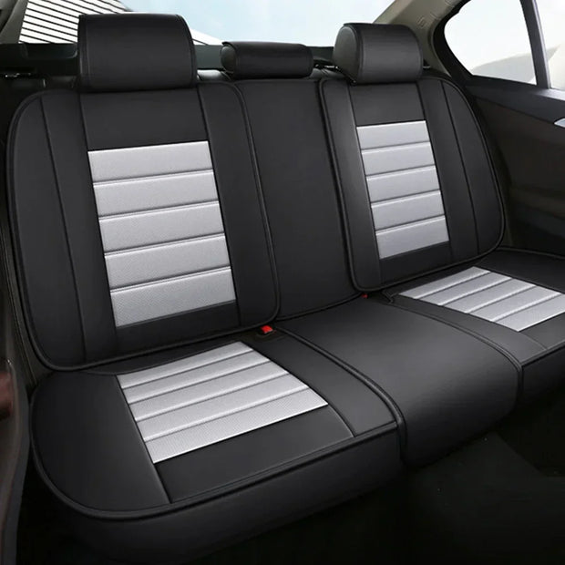 Full Set Car Seat Covers PU Leather Front&Rear Split Bench Protector Four Season Universal Fit Most Car SUV Car Accessories