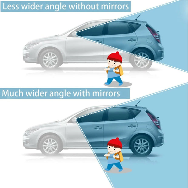 360 Degree Adjustable Wide Angle Side Rear Mirror Blind Spot Convex Mirrors for Car Reverse Parking Auxiliary Rear View Mirror