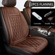 12V Heated Car Seat Cushion Cloth/Flannel Car Seat Heater Winter Warmer Seat Heating Car Accessories Heating Pads Set Universal