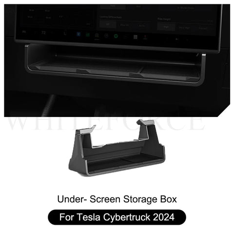 For Tesla Cybertruck 2024 Storage Box Storage Organizer Case Tray Under The Central Control Screen Behind The Screen Storage Box