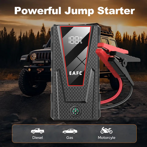 Car Jump Starter 1200A Portable Power Bank Car Battery Booster 12V Car Starting Device for Petrol 4.0L Diesel 2.0L