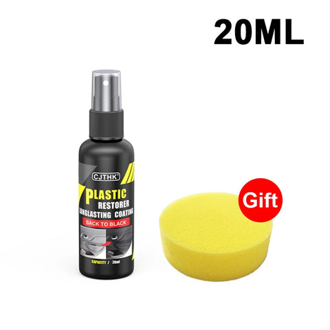 Car Plastic Restorer Coating Agent Auto Plastic Rubber Exterior Repair Clean Refresh Restoration Agent Black Shine Seal Brighten