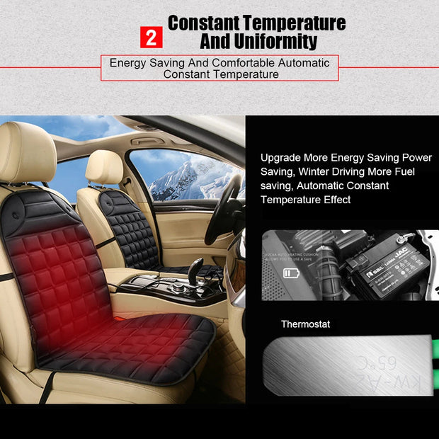 12V Electric Seat Heater Hot Keep Warm Winter Household Cushion Heated Car Seat Cushion Cover Universal Heating Seat Cushion