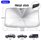 2024 Car Windshield Sun Shade Umbrella Foldable Sunshade Front Window Cover for UV Ray Block Heat Protection Protector Parasol