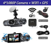 4*1080P Car DVR 4 Camera Video Recorder WIFI GPS 360 Dash Cam Front left right Rear View camera 24H Hardware Kit Car Assecories