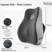 Memory Foam Office Chair Cushion Car Seat Support Waist Pillow Massage Lumbar Pain Relief Cushion Slow Rebound Orthopedic Pillow