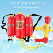 Firefighter Toy Fire Backpack Water Gun Large Capacity Water Gun Fireman Role Play Pool Toys Fire Extinguisher Watergun