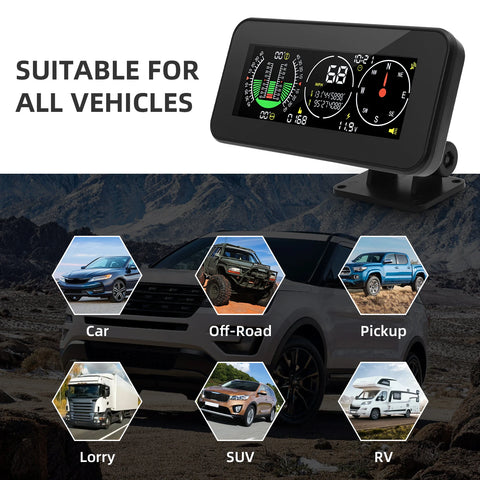 M60 M50 4x4 Off Road GPS Smart Inclinometer Car Digital Display Tilt Pitch Angle inclinometro Auto HUD Intelligent Slope Meter