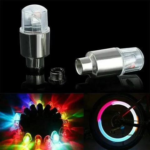 4/1Pcs Colorful LED Wheel Valve Lights Motorcycle Car Wheel Tire Valve Caps Universal Dustproof Bicycle Valve Cover